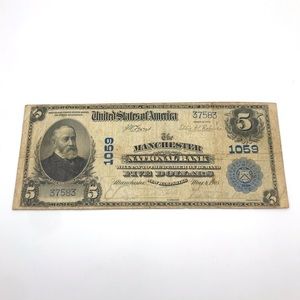 1905 $5.00 National Currency New Hampshire